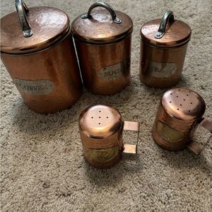 Elegant Copper Canister Set for Kitchen Storage